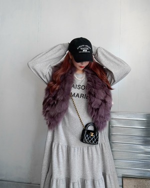 Rabbit lagoonrammix fake fur VT/purplemix