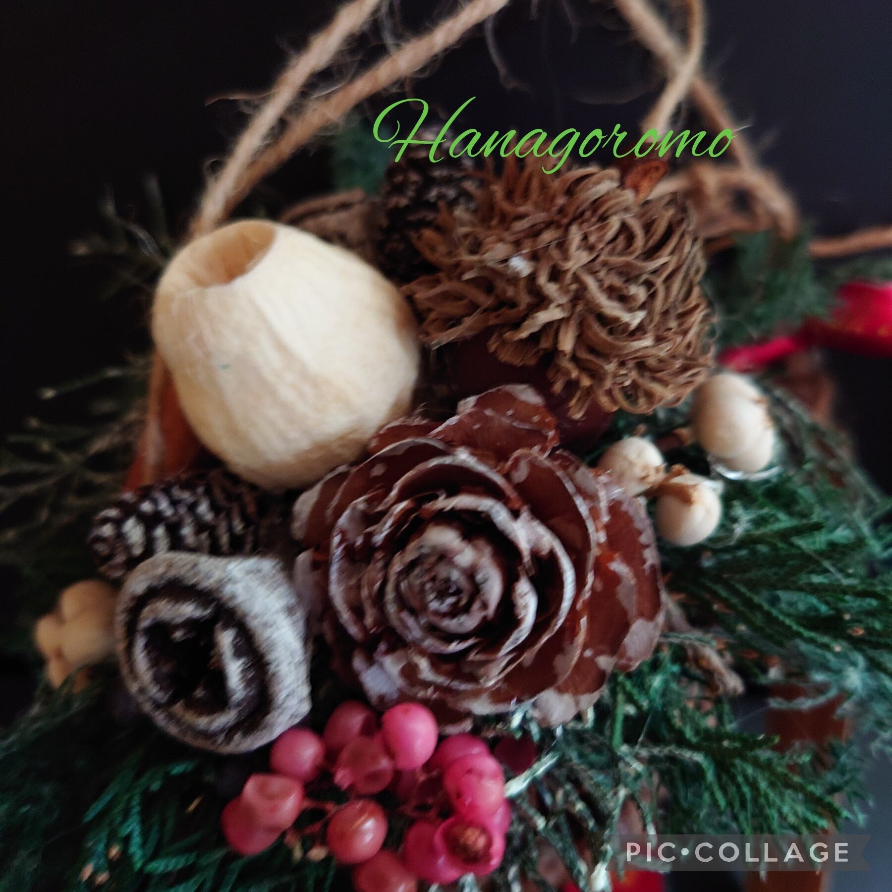 松ぼっくりXmasアレンジ | Hanagoromo