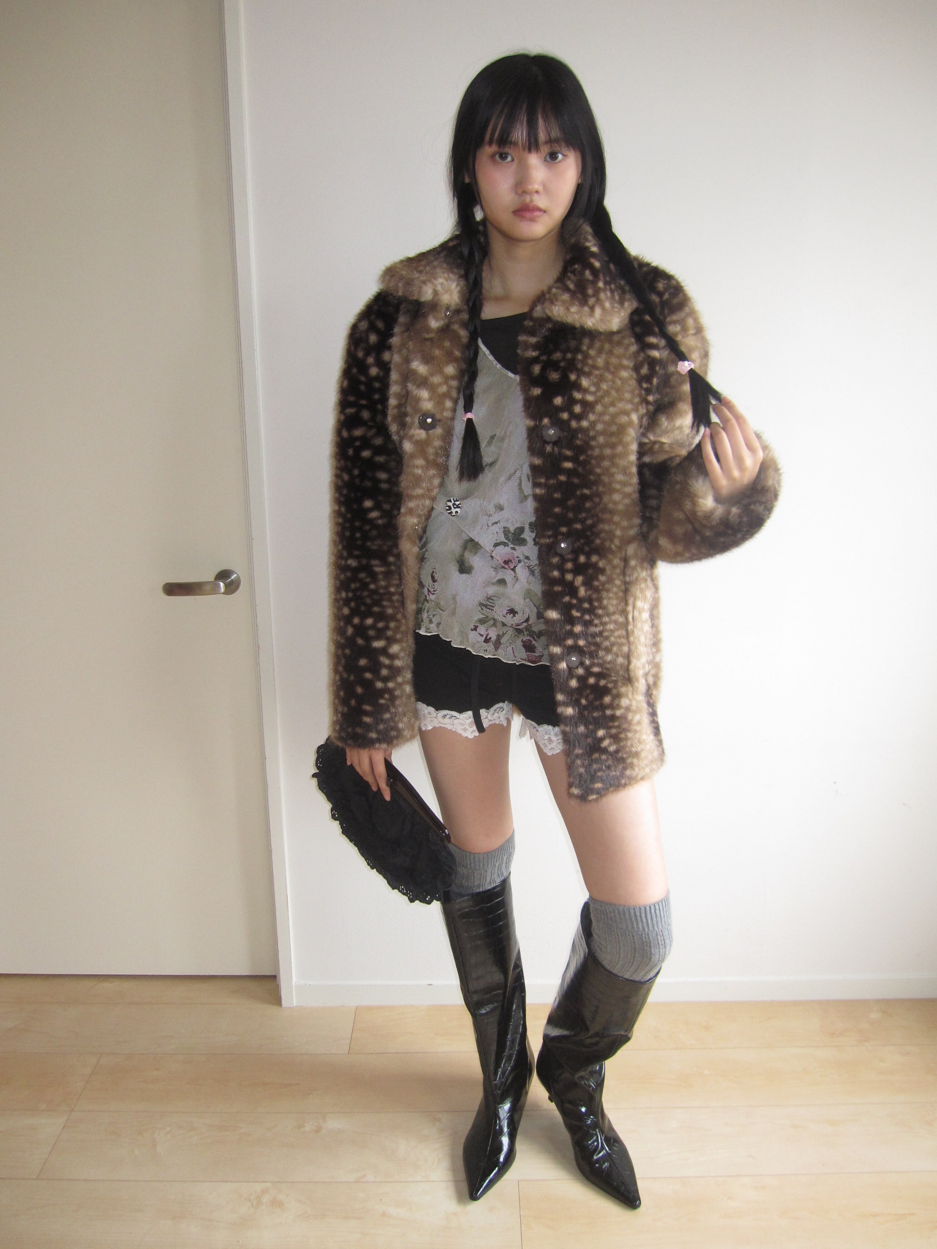 Bambi Fur Jacket brown | n.k atelier