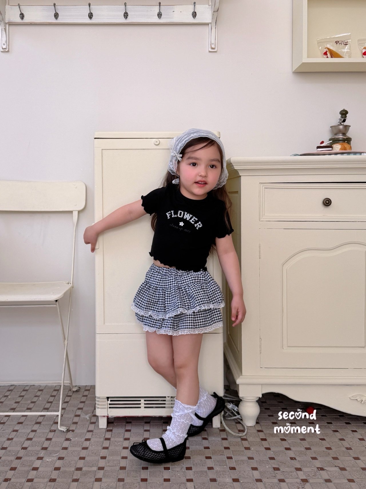 [second moment] Fruit Check Skirt (JS/JM/JL) / [세컨드모먼트] 후르츠체크스커트 (JS/JM/JL)