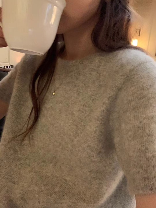 (OUNCE) soft raccoon wholega half knit / 3color