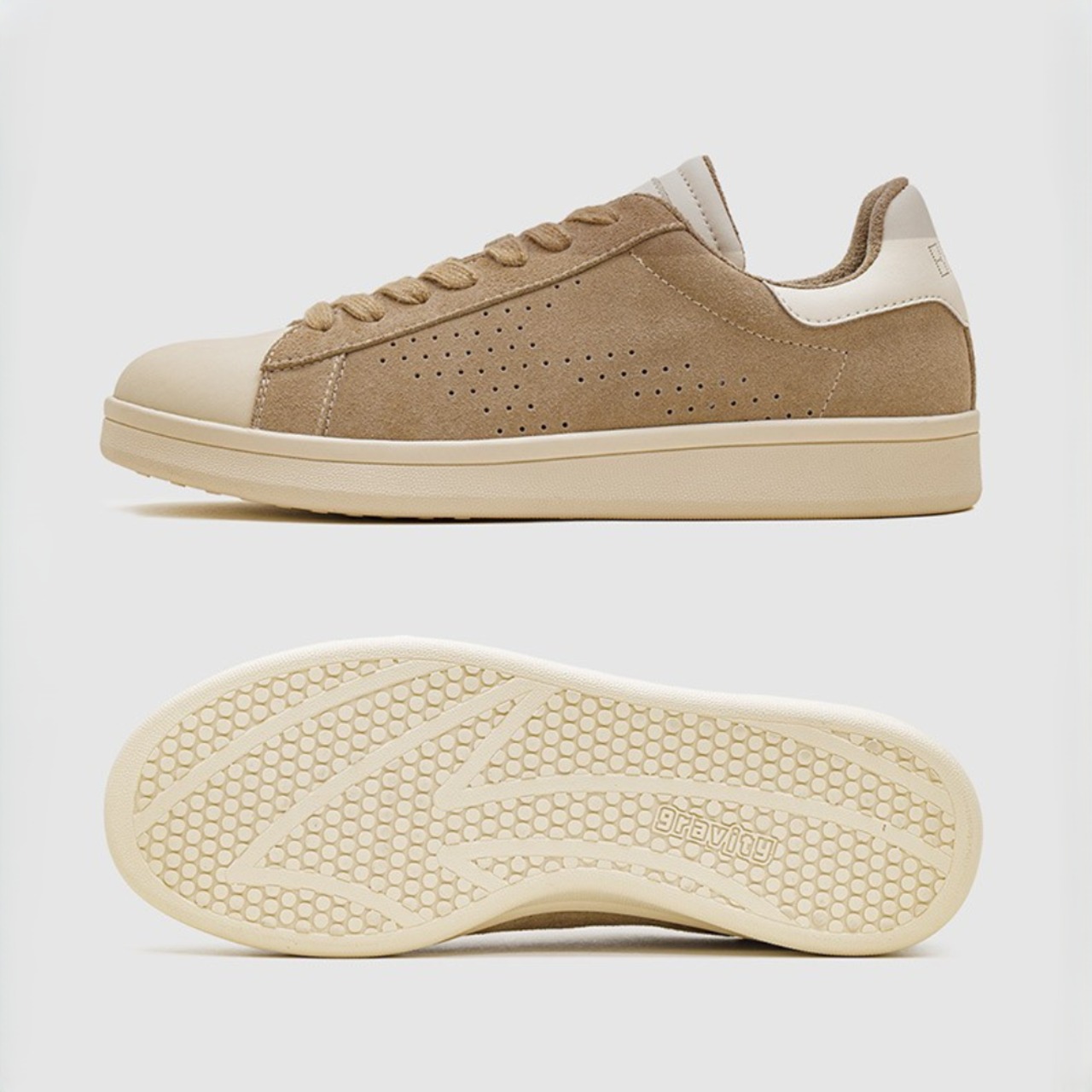 Beige Lace-Up Low Sneakers / ベージュ レースアップ ロー スニーカー