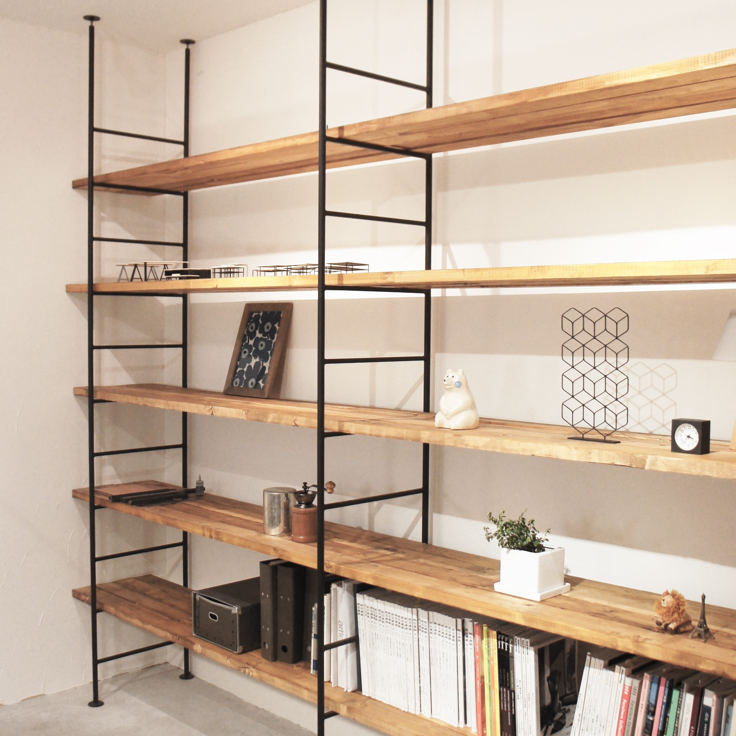 ムク ハシゴシェルフフレーム 【MUK-1561】 サンドブラック塗装 DIY