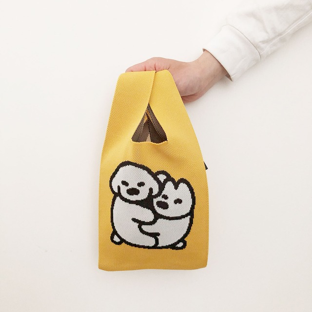 【matsui】KNIT MINI MARCHE BAG  HUG ME? ニット ミニマルシェバッグ