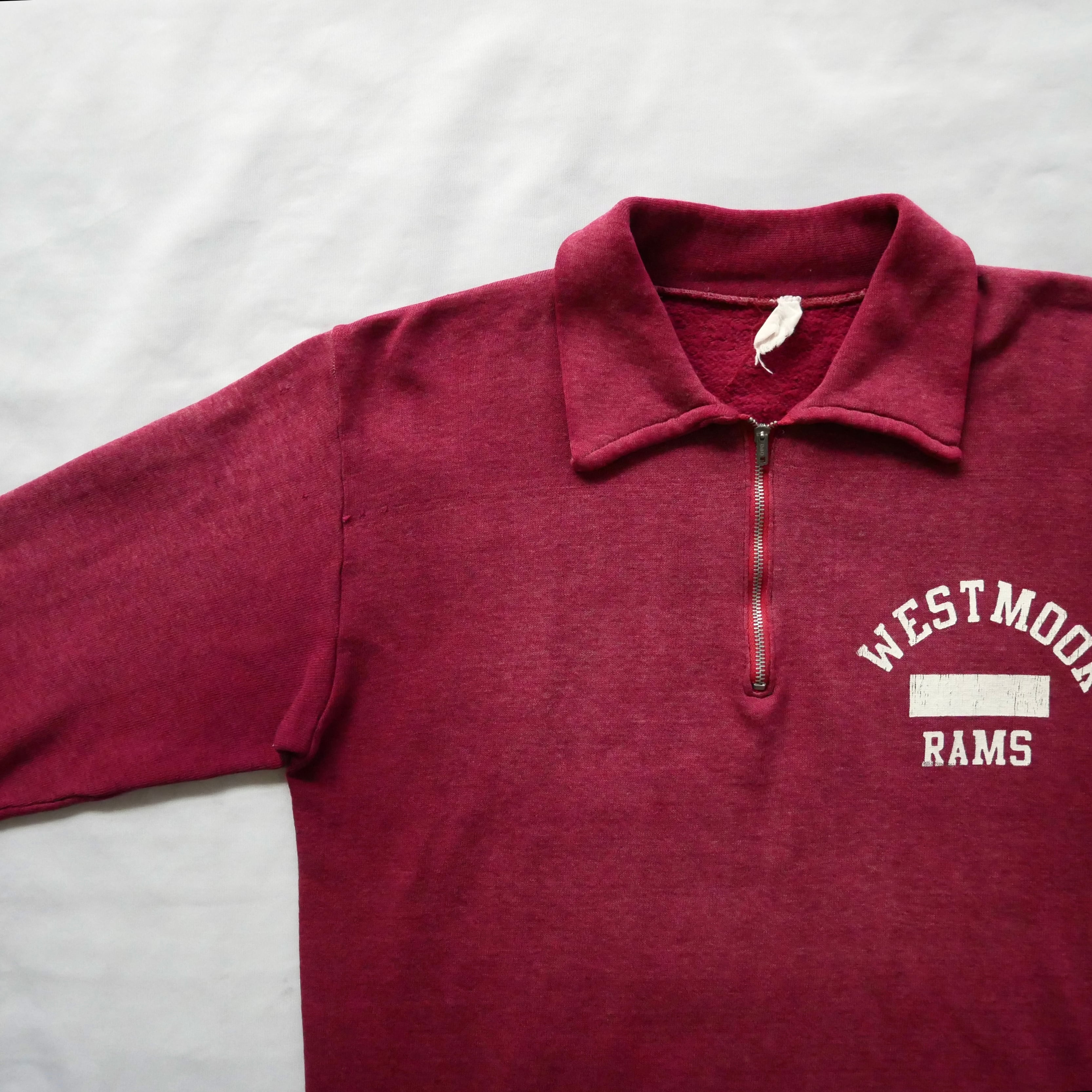60-70s vintage halfzip sweat ヴィンテージ エンジ ハーフジップ