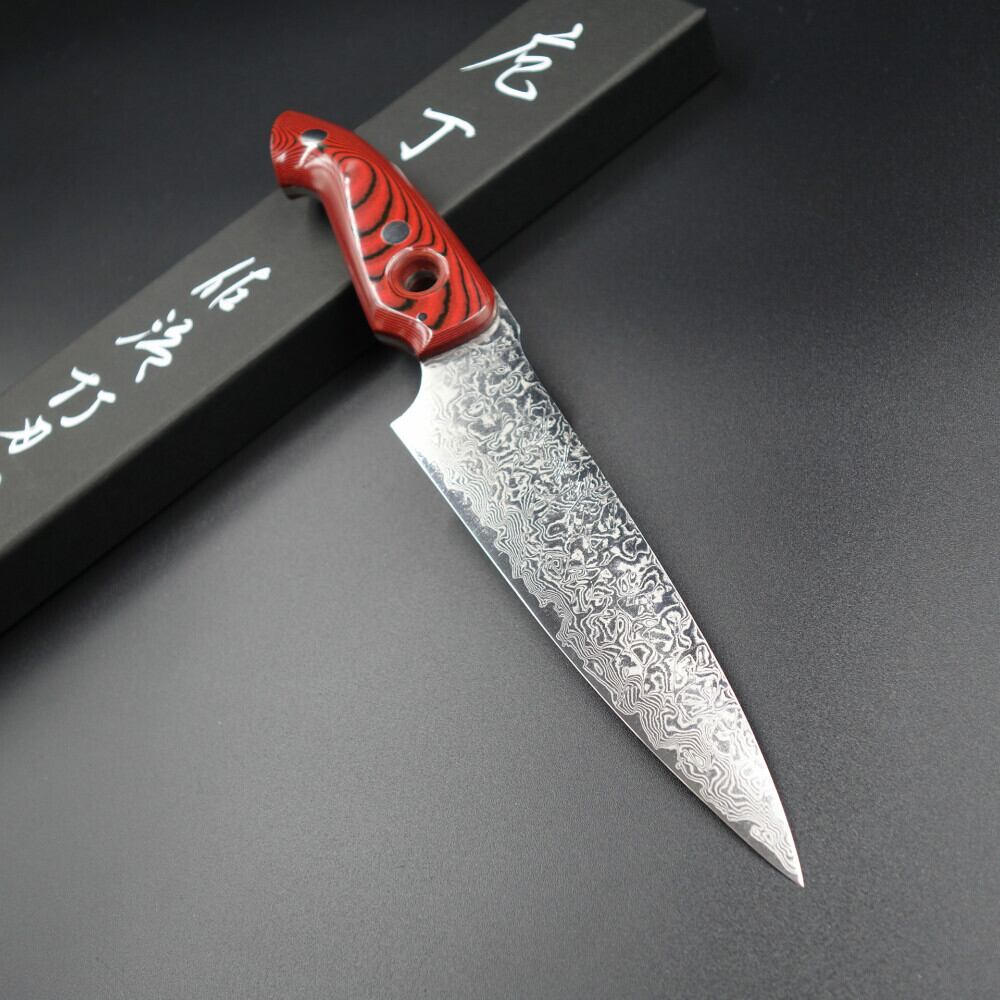 佐治作 VG10 ダマスカス鋼 ペティナイフ 135mm 黒仕上げ 寿檀八角柄 佐治作 VG10 ダマスカス鋼 ペティナイフ 135mm 黒仕上げ 寿檀八角柄