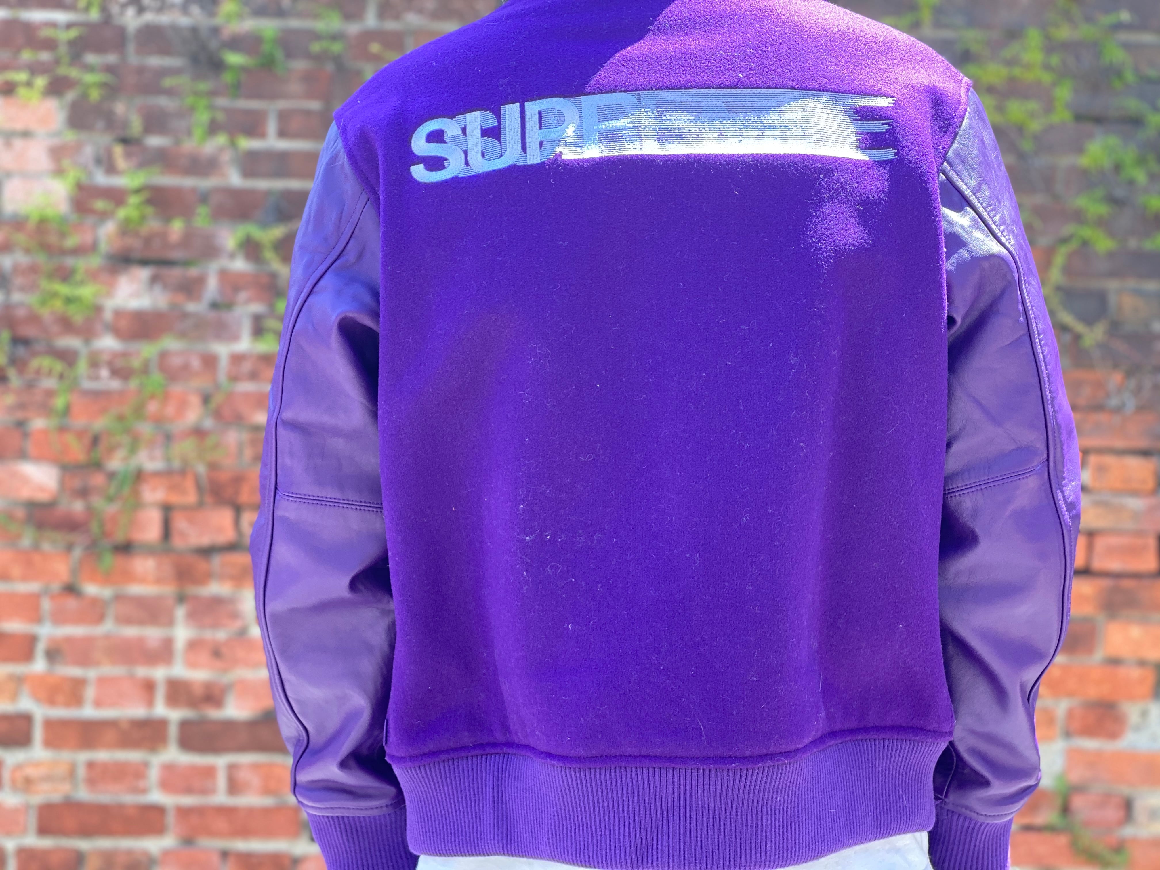 supreme 18aw varsity jacket