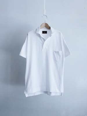 Garage.U.W GERMENT DYE PULLOVER SHIRT WHITE