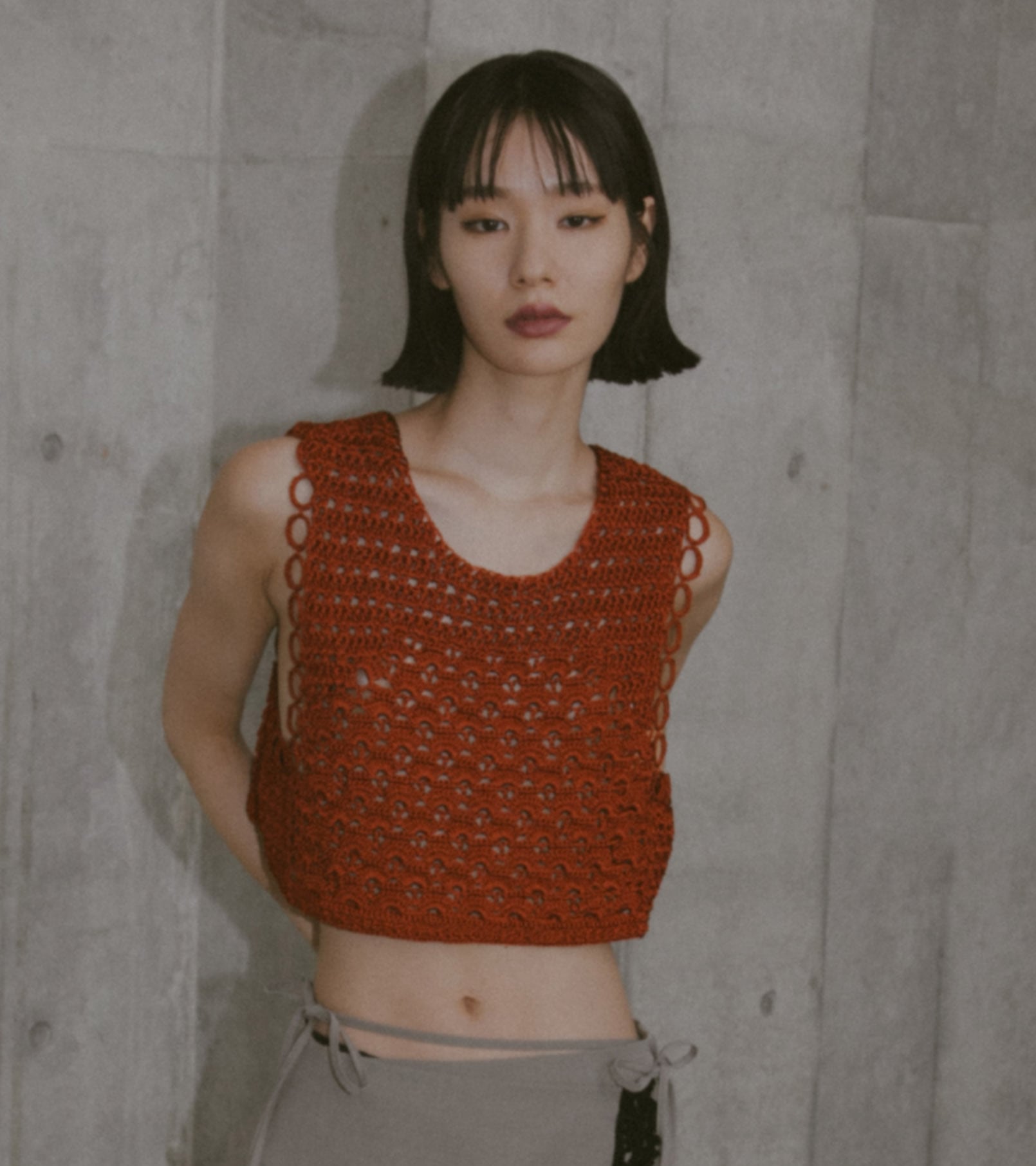 Ring crochet  crop top・C/♯vermilion