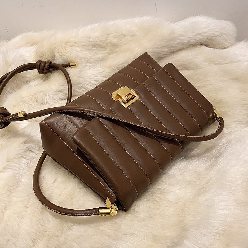 スタンダードレディースショルダーバッグ レトロ スクウェア 手作りハンドバック73058307525