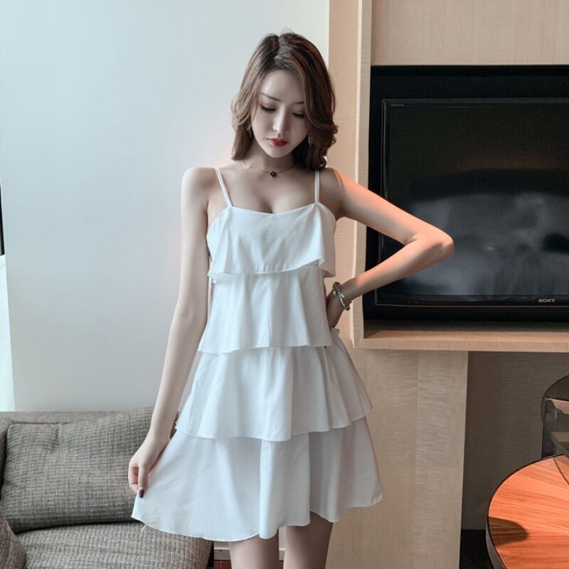 スカート レッド薄手ドレス サマー 夏物 ハンチェンe78831781367