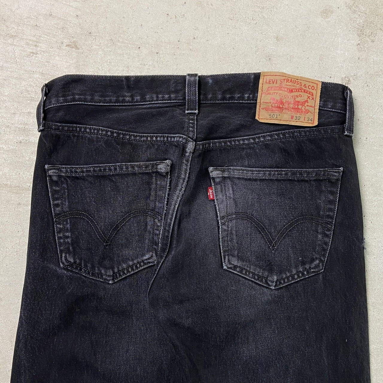 Levi's リーバイス 501 ブラックデニムパンツ ストレート メンズW32
