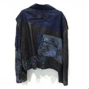 【rd07】再構築 レザー×ミリタリーライダースジャケット LEATHER ×MILITARY MIX RIDERS JACKET