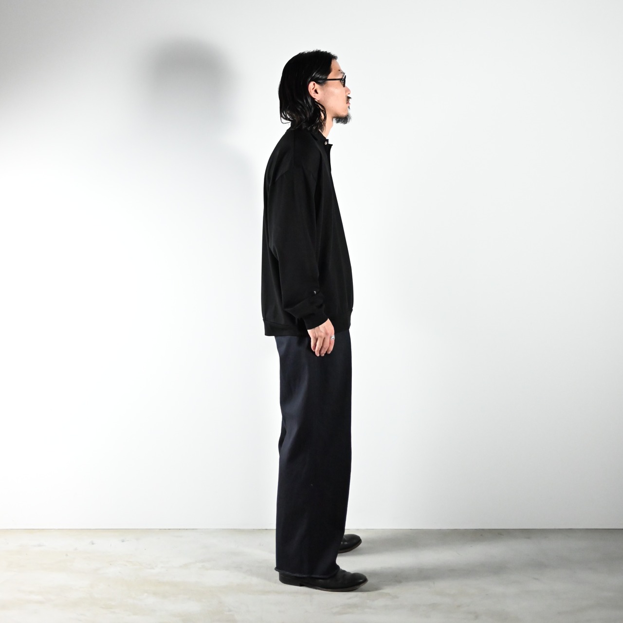 INTERIM(インテリム)TEXTURED DONEGAL BOUCLÉ DEADSTOCK HYPER BIG FLY FRONT SHIIRTS JACKET