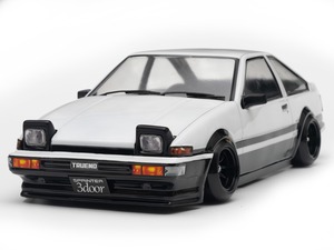 【在庫のみ】1/10 AE86 トレノ Mシャーシ用 ボディ未塗装