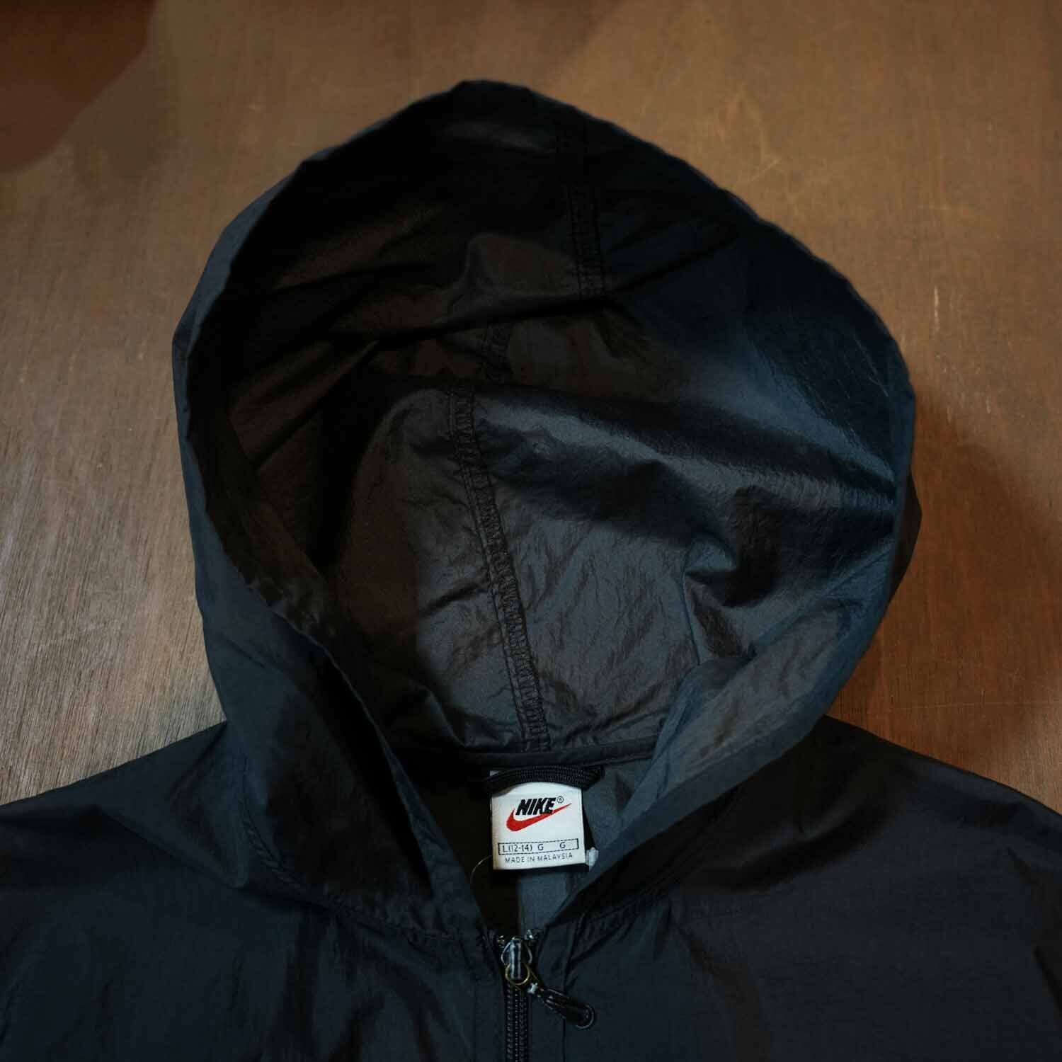 90s〜00s マレーシア製 NIKE ナイロン フルジップパーカー フーディー