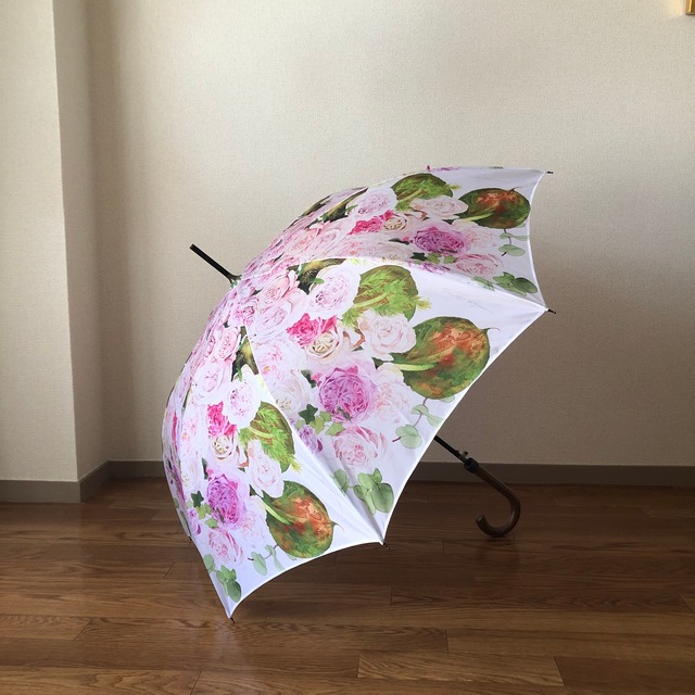 1本即納可　和バラと竹の花 - Chardonnay umbrella