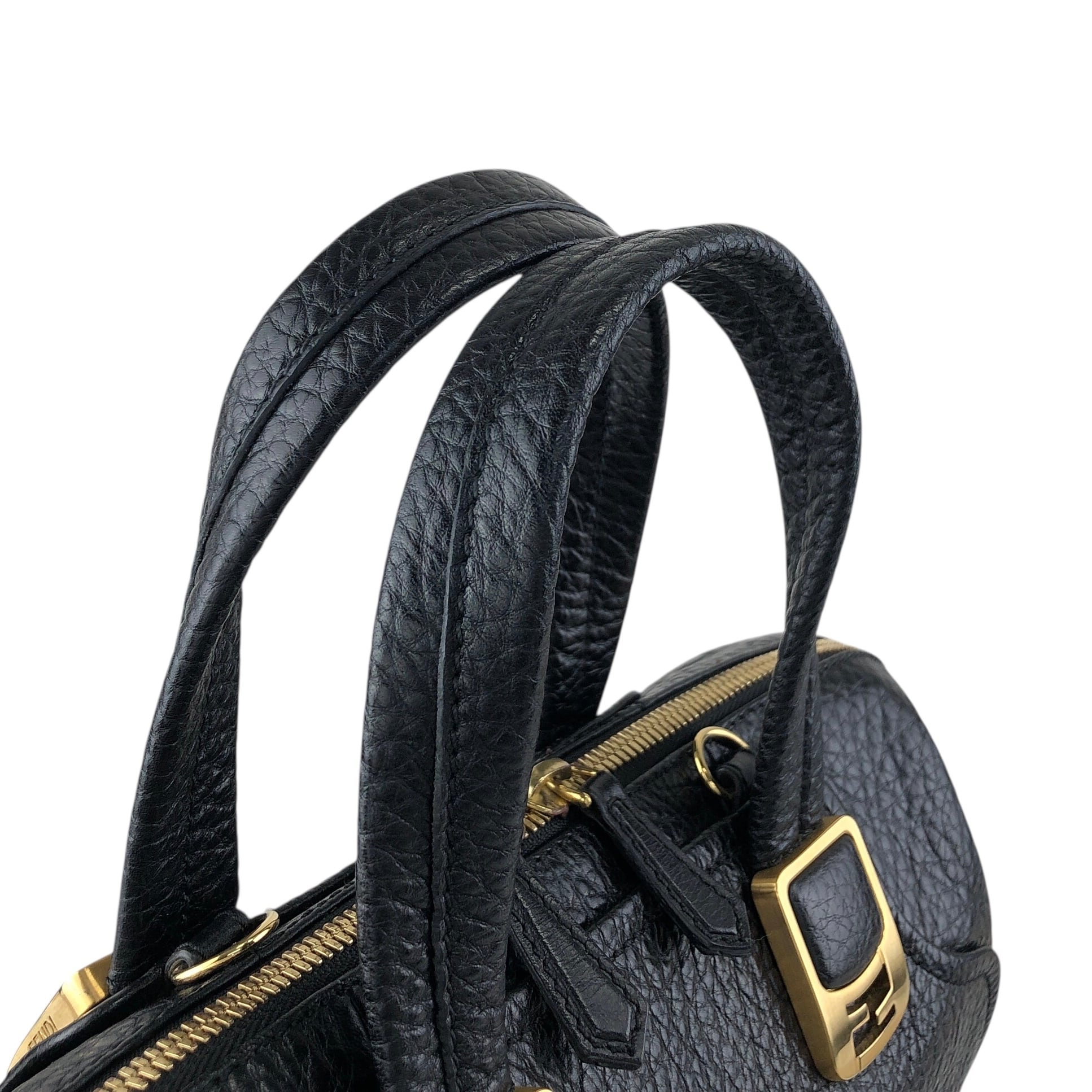 FENDI フェンディ カメレオン ショルダーバッグ ブラック レザー 2way