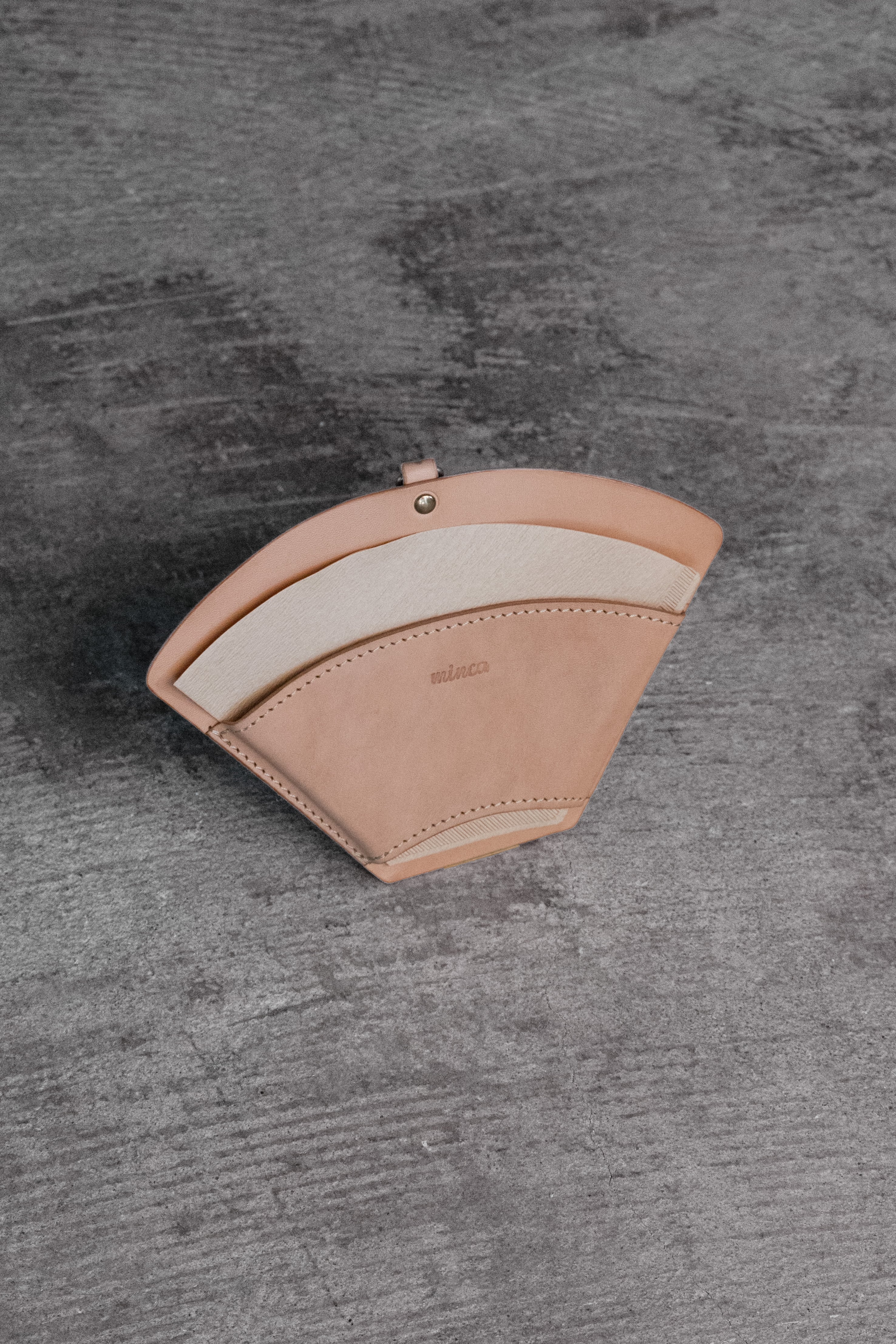 Coffee filter case | 高級皮革ならminca｜栃木レザーのバッグ 財布