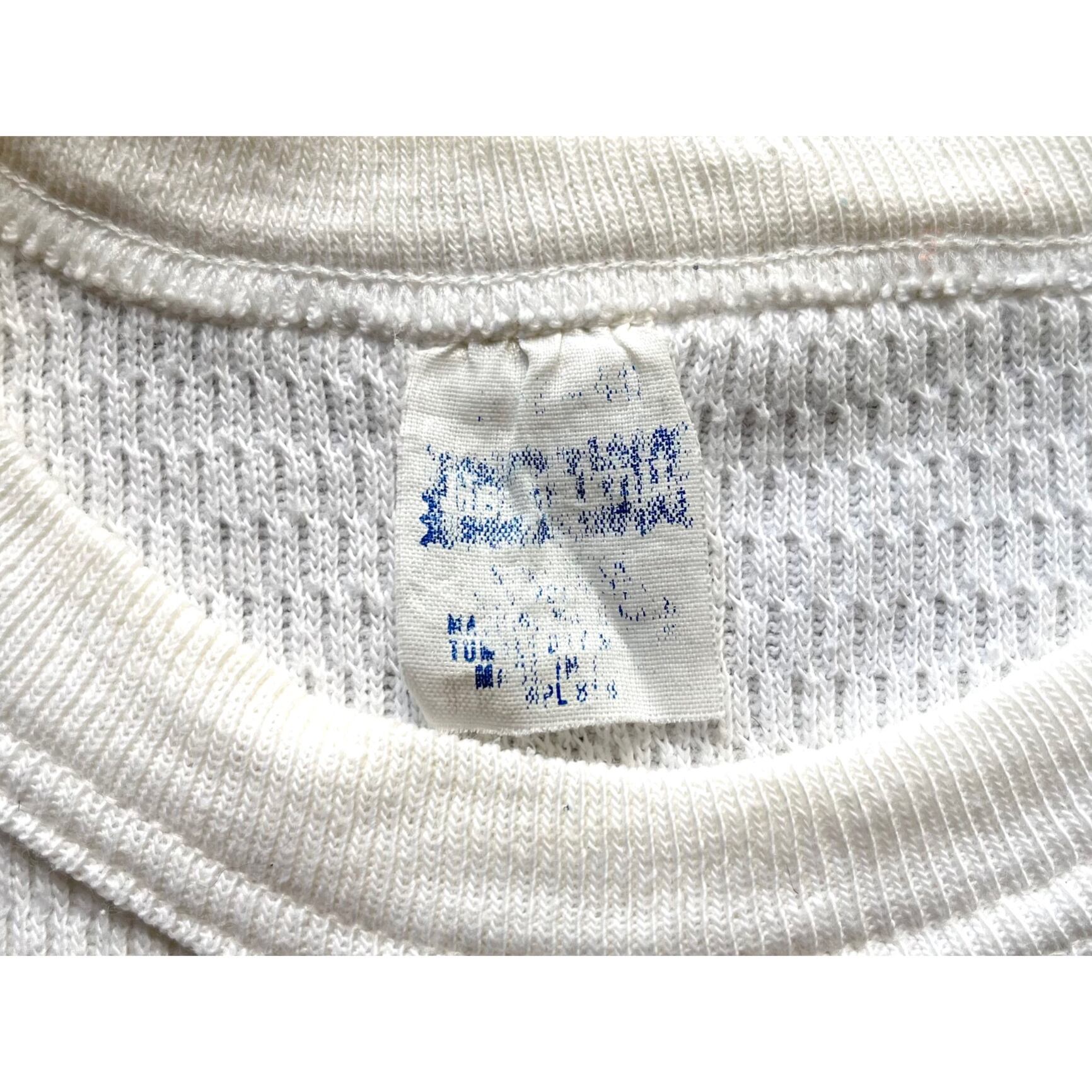 80s healthknit l/s thermal tee white “Made in USA” ヘルスニット ...
