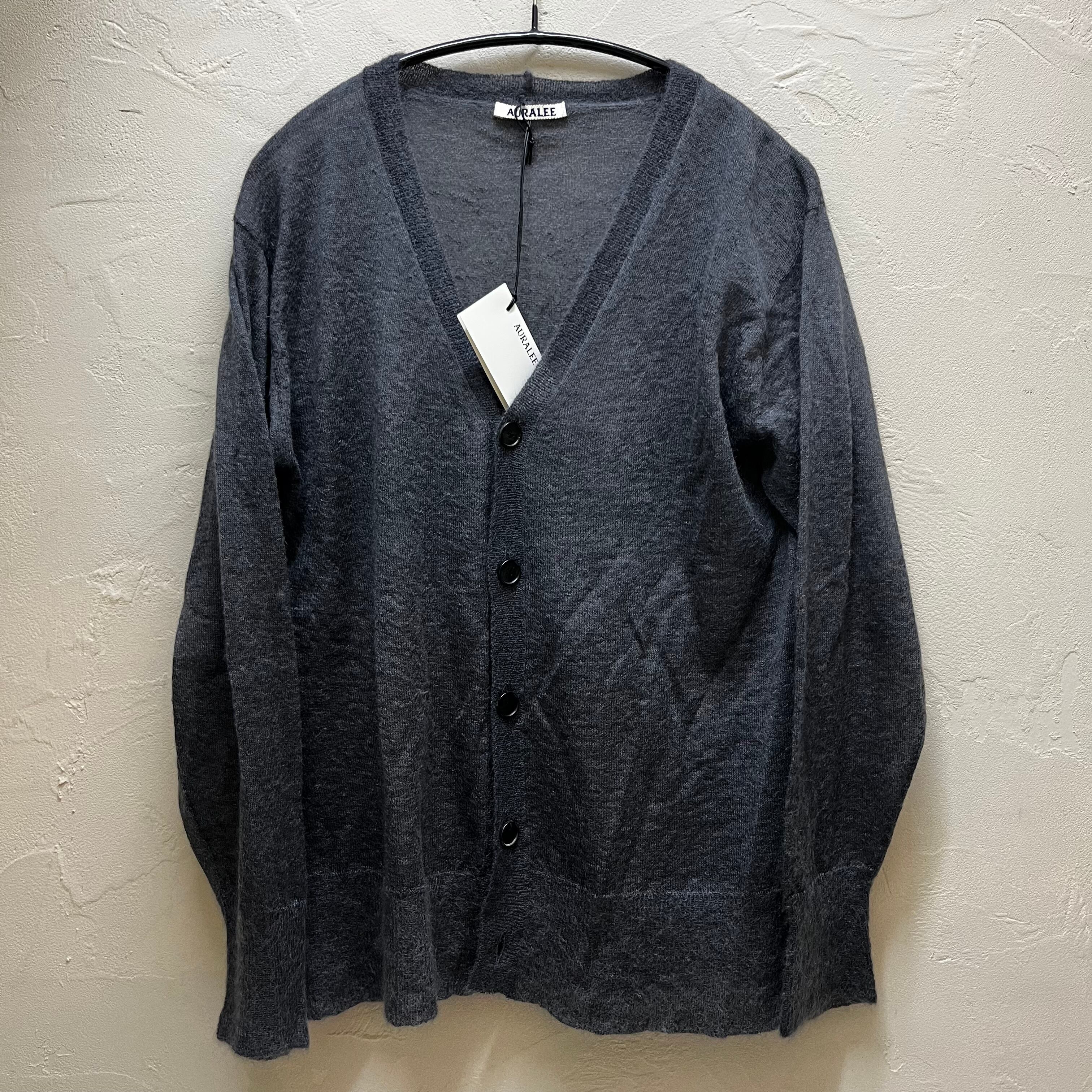AURALEE オーラリー 24ss KID MOHAIR SHEER KNIT CARDIGAN A24SC01FG  