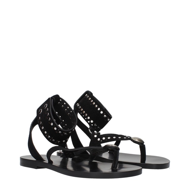 【新品】ISABEL MARANT イザベルマラン レディース ビーチサンダル スエード ブラック SD0239FAC2B01SBKSI