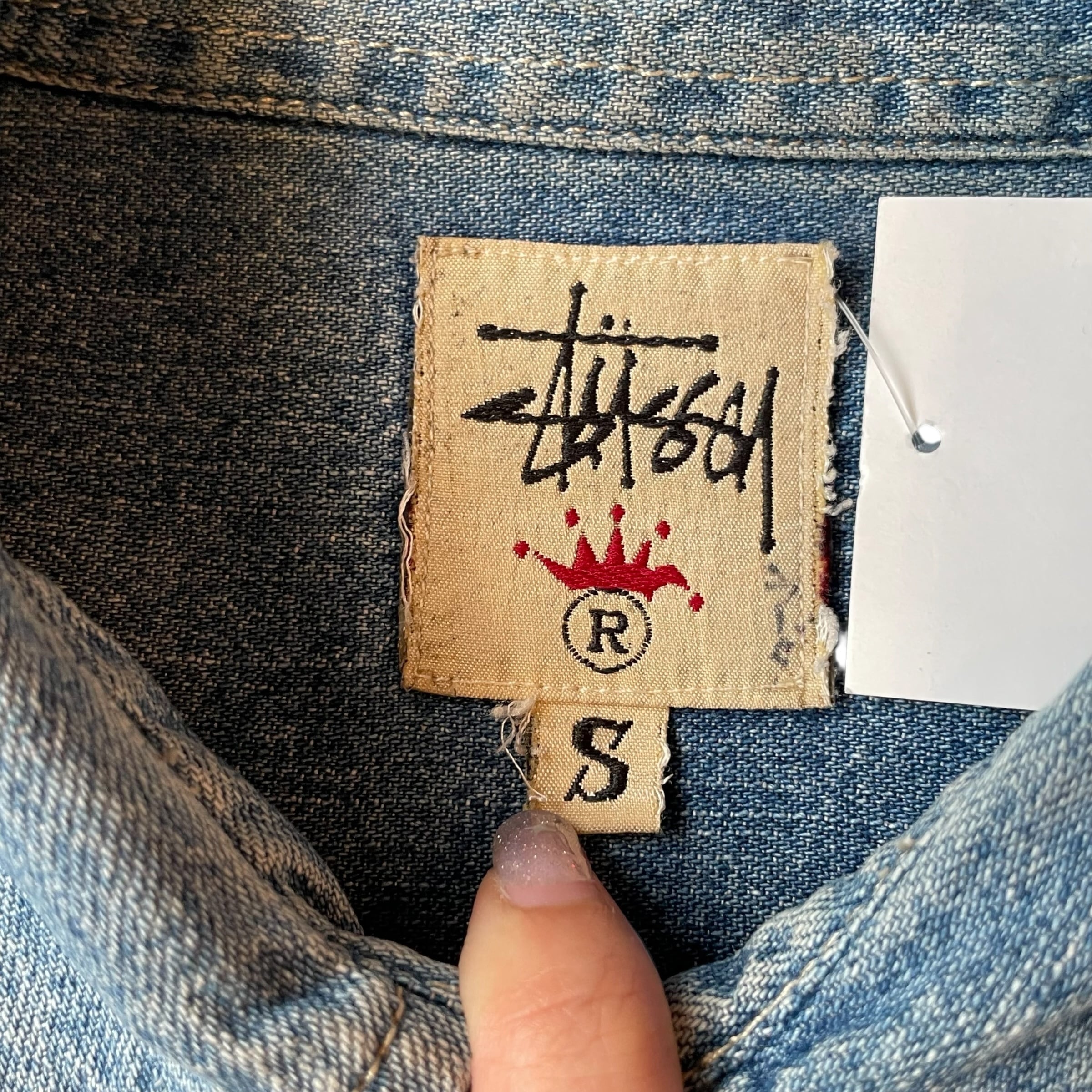 激レア！1990’s OLD STUSSY “WORK GEAR”デニムシャツ 90s STUSSY 