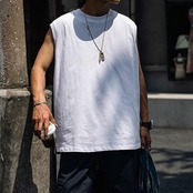 シンプルノースリーブTシャツ A4257