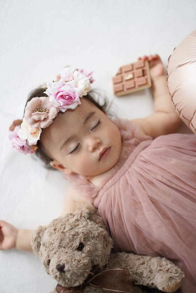 即納②点set　baby tulle dress  pink　一部取寄せ