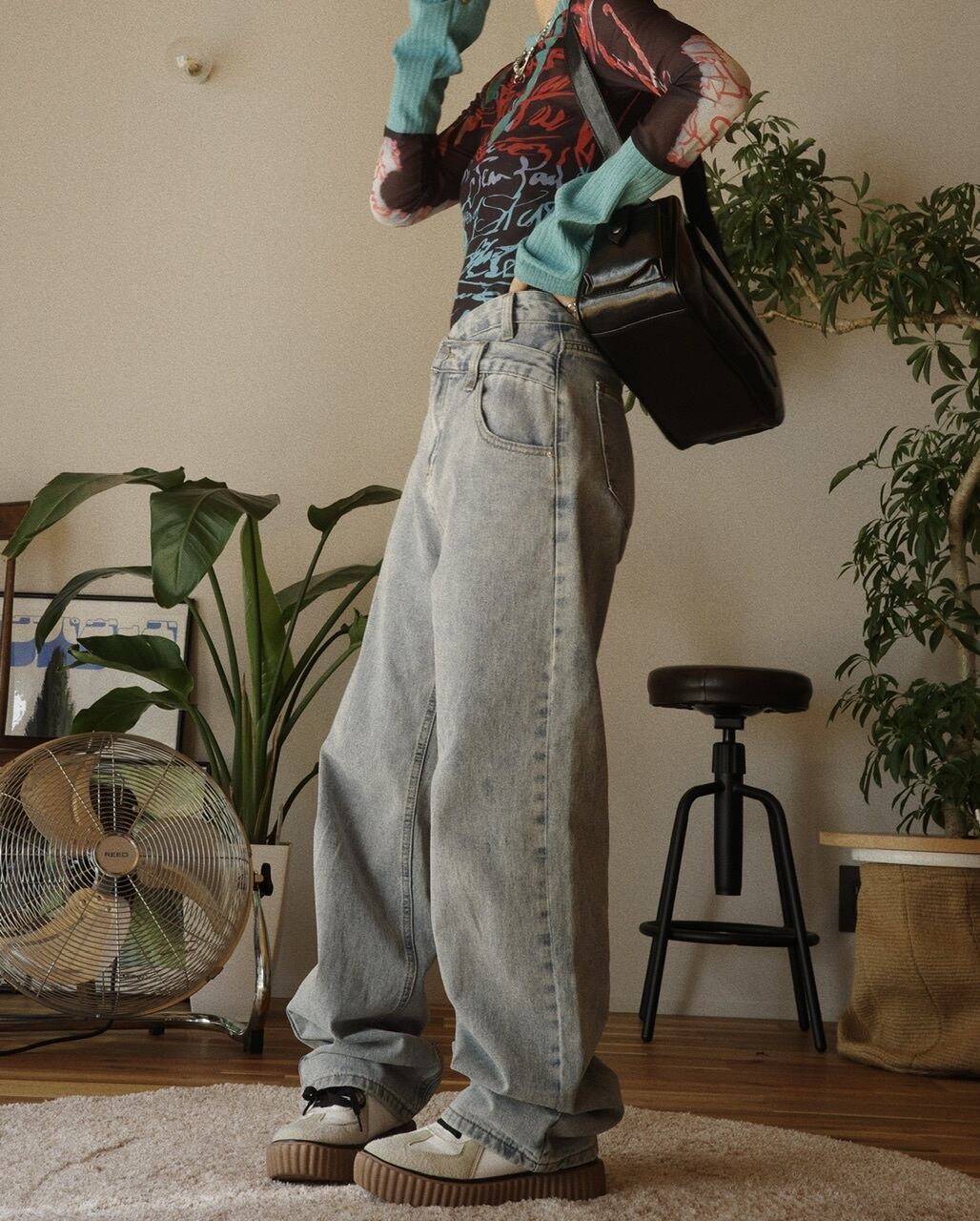 ウエストデザインパンツ / ライトブルー | osrsofficial