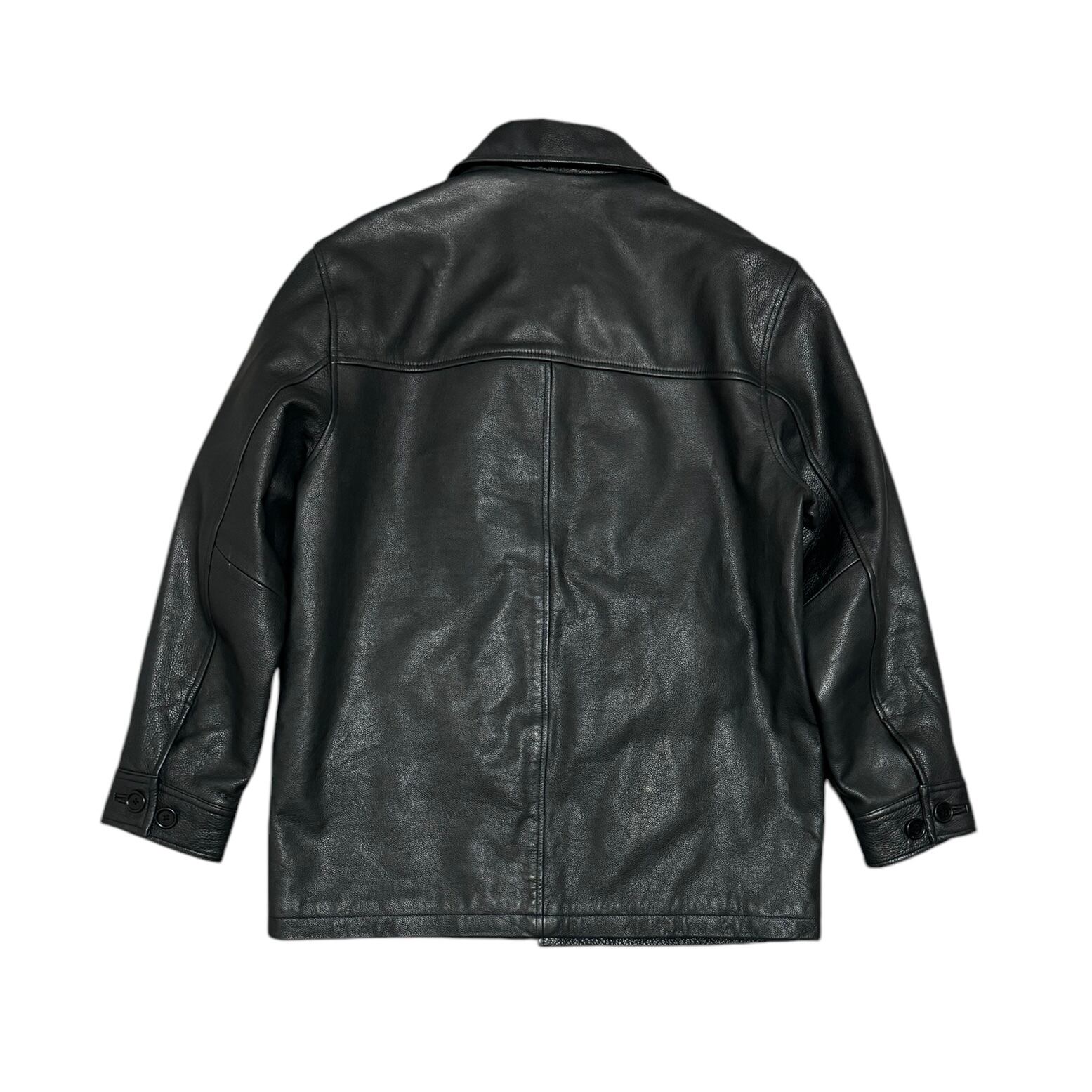 90s 00s バッファロー レザーカーコート LEATHER CAR COAT