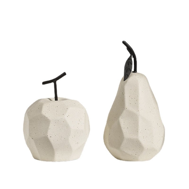 オブジェ リンゴ 洋梨 置物 幾何学的 オーナメント アート