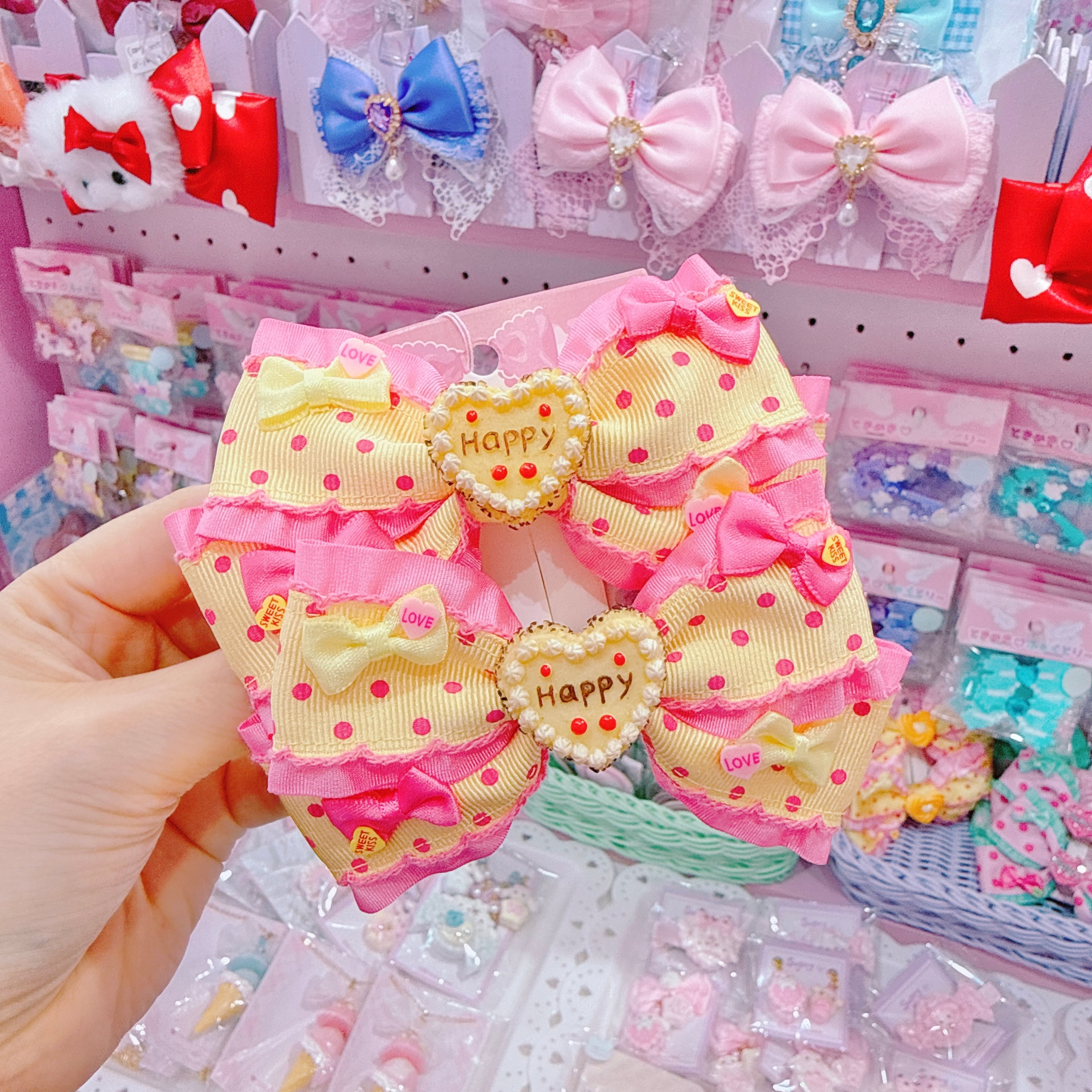 【J2】14-4ツインリボンヘアクリップ