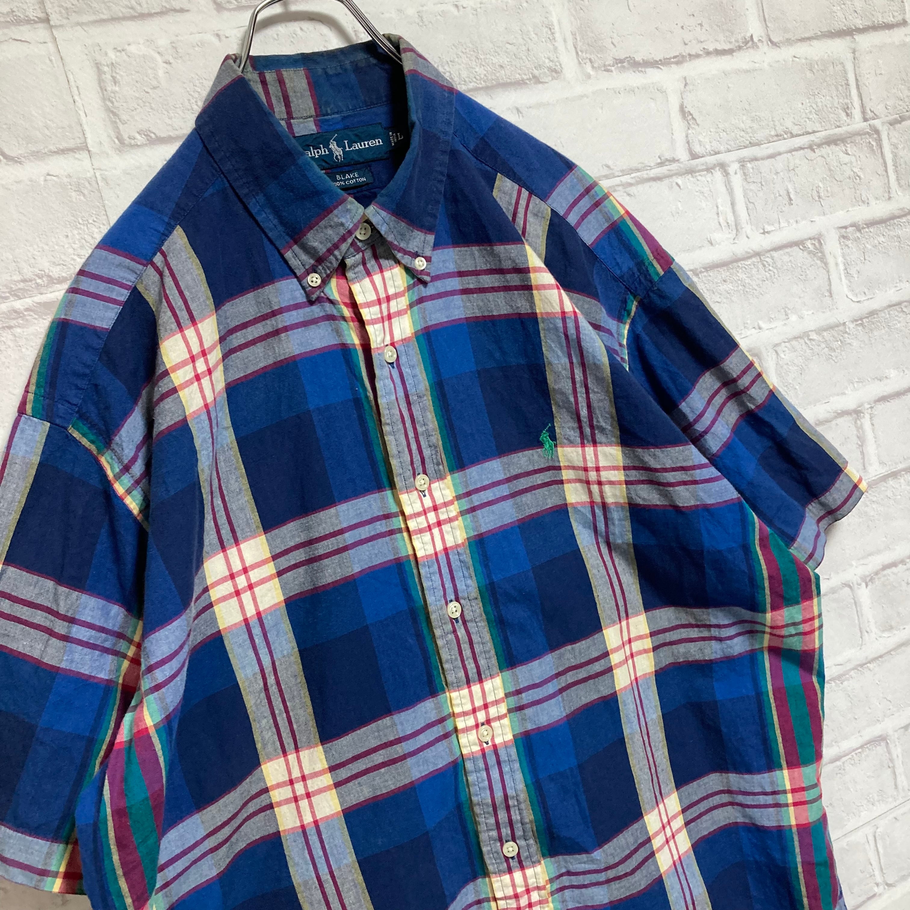 Ralph Lauren】S/S Check BD Shirt L “BLAKE” ラルフローレン 半袖