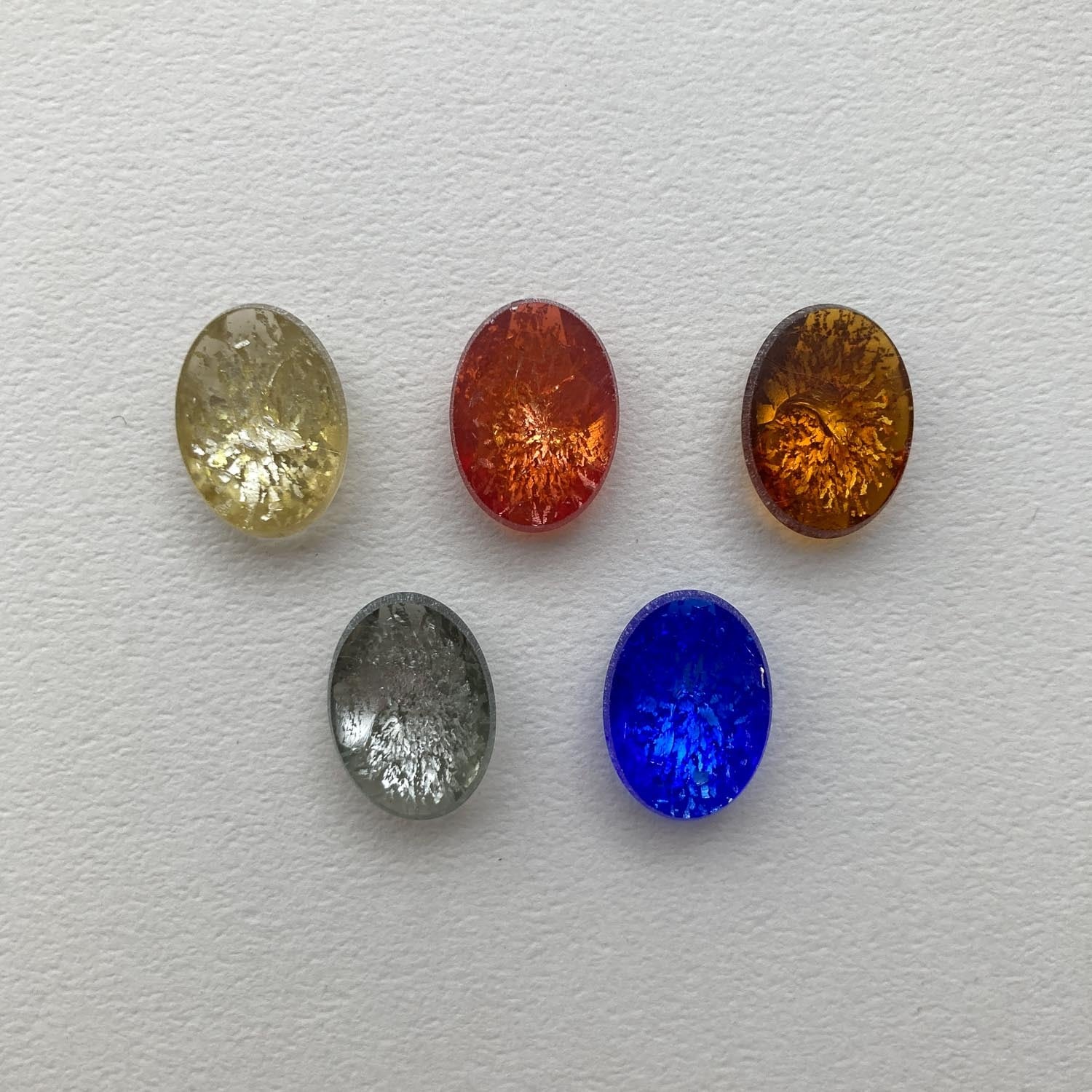 ヴィンテージボタン カボション ガラス ガラスカボション チェコガラス 再入荷〉カラー箔入り長方形チェコガラスカボション | Dua