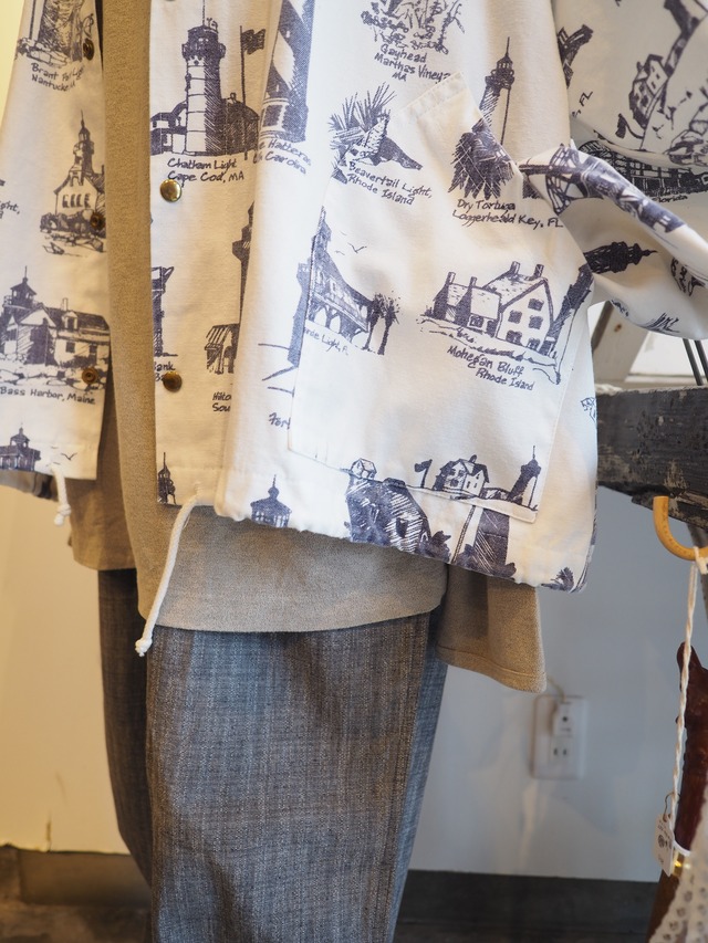 1990’s USA MICHIGAN RAG Co. Lighthouse Print Hooded Jacket／XL？