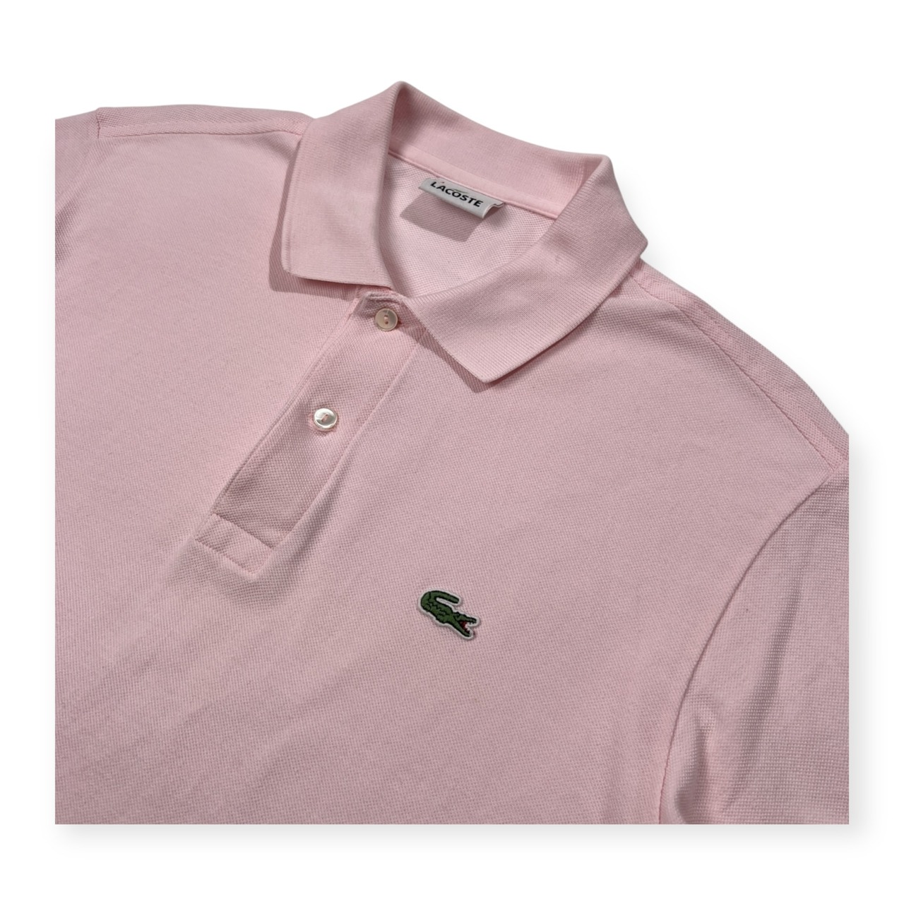 LACOSTE ラコステ 鹿の子 半袖 ポロシャツ サイズ 4 /ピンク/ファブリカ/ワンポイントワニ