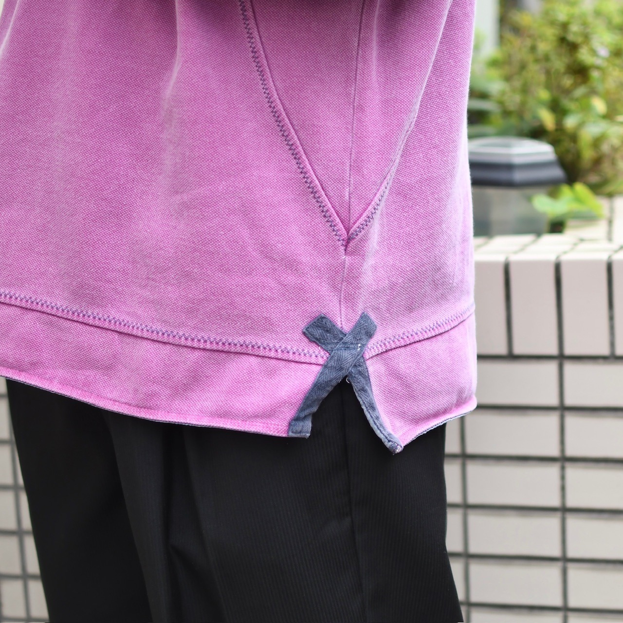 design half button sweat