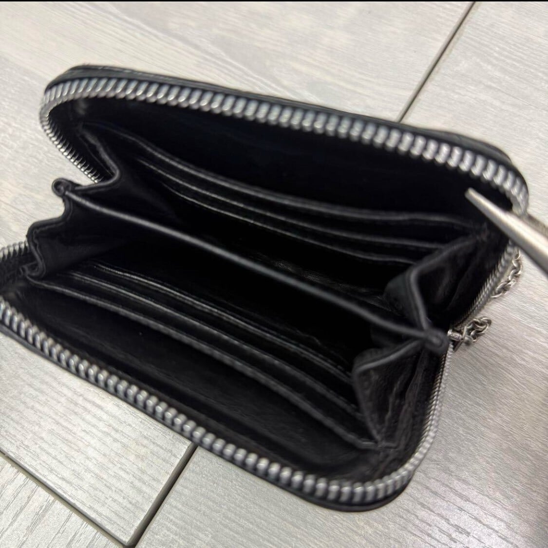CHROME HEARTS クロムハーツ スタッズ 3サイド ジップウォレット