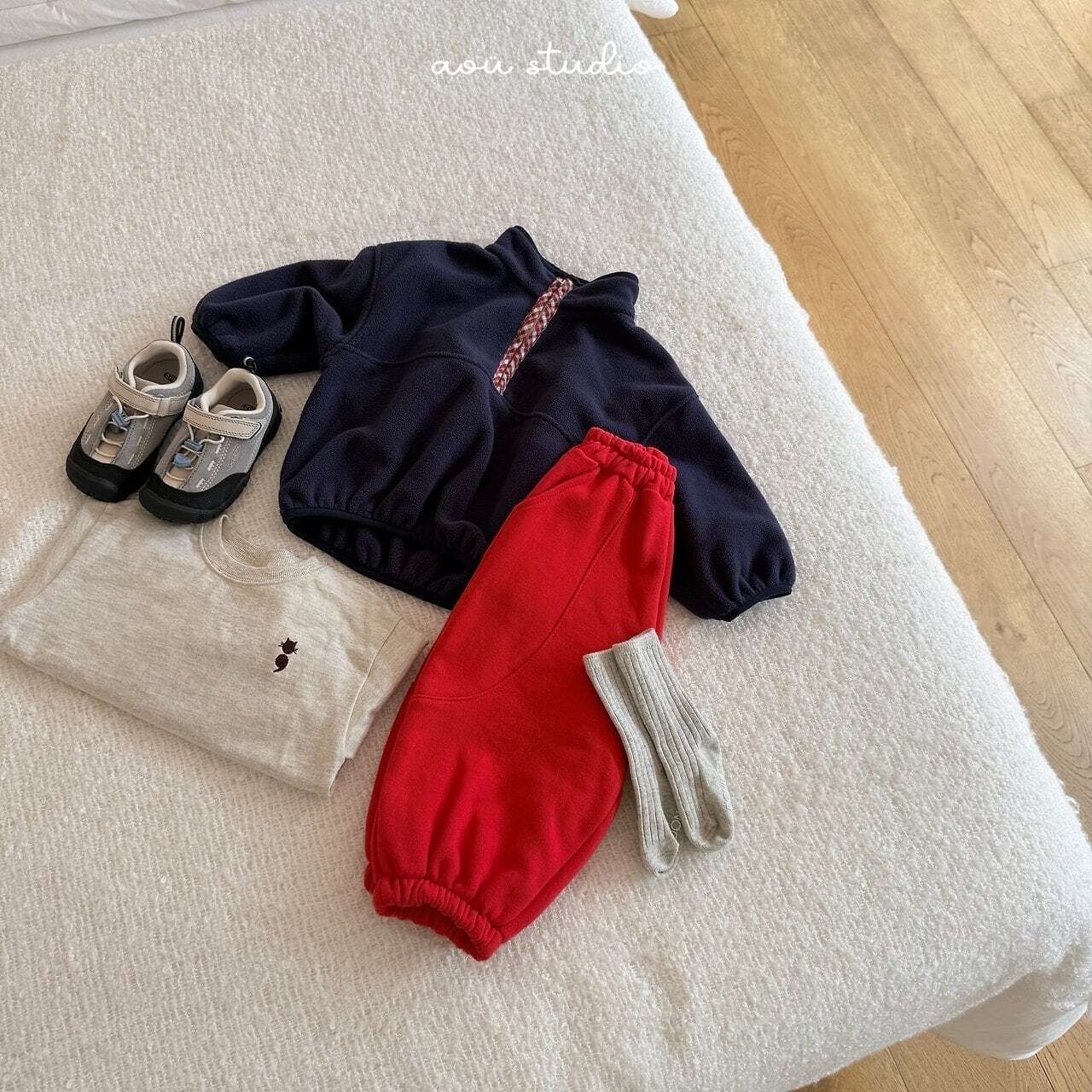 〖取寄〗韓国子供服 / 26winter / aoustudio /レイヤー ジョガーパンツ / キッズ服 *XS~L*