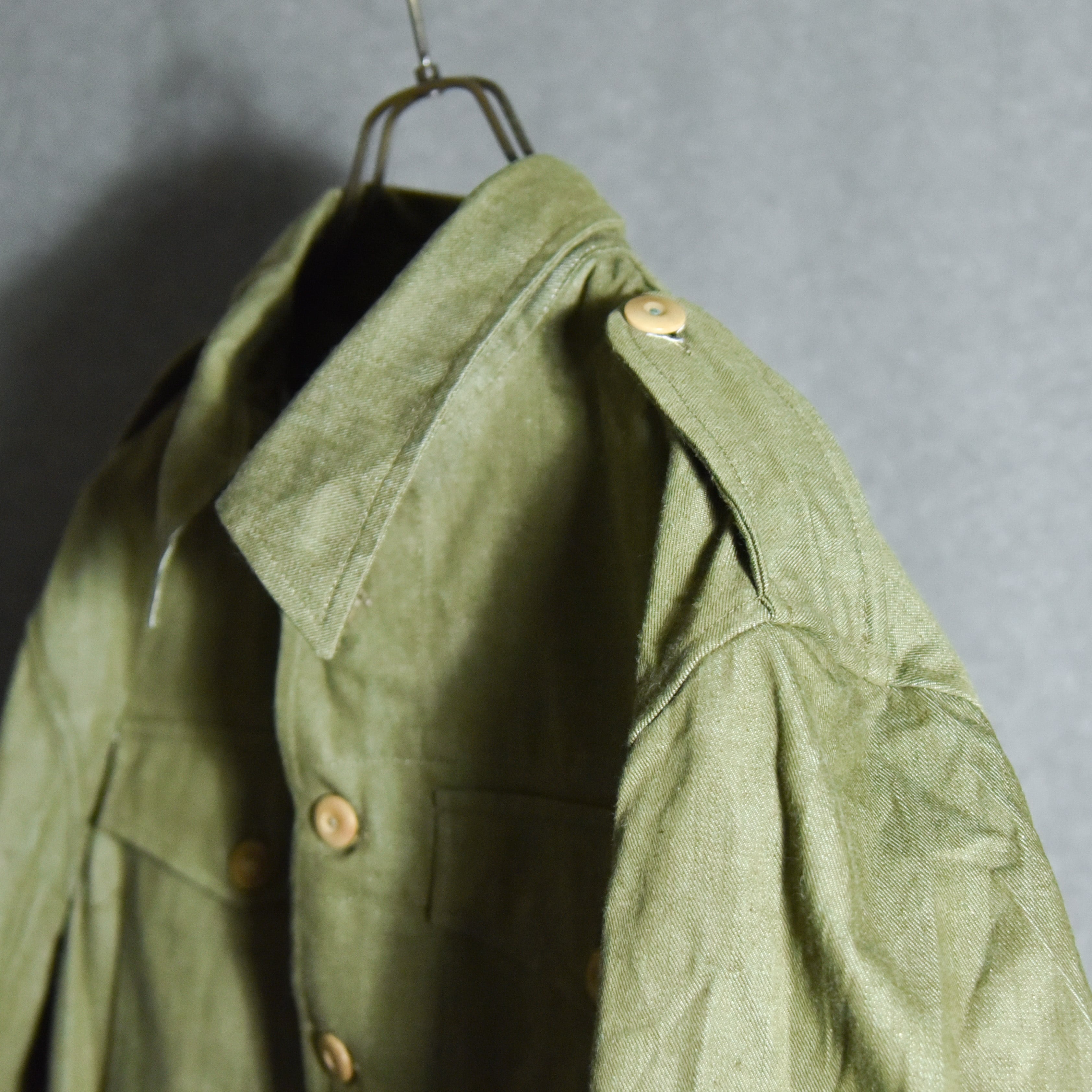 DEAD STOCK】50s British Army Green Denim Battle Dress Jacket