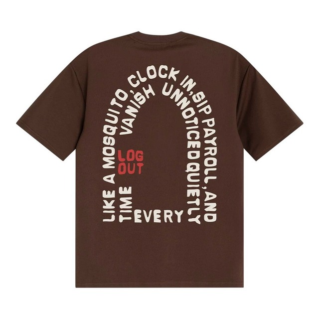 【H1168】Crew Neck Graphic Print T-Shirt / 2color