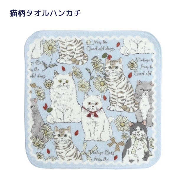 ご確認用　maimai ハンカチ ねこちゃん柄3/31 タオル】送料無料 +ima今治生まれのハンカチ にゃんこのおしり 猫