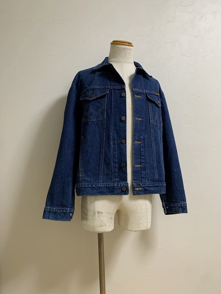 1990's Stitched Design Denim Jacket "Wrangler"