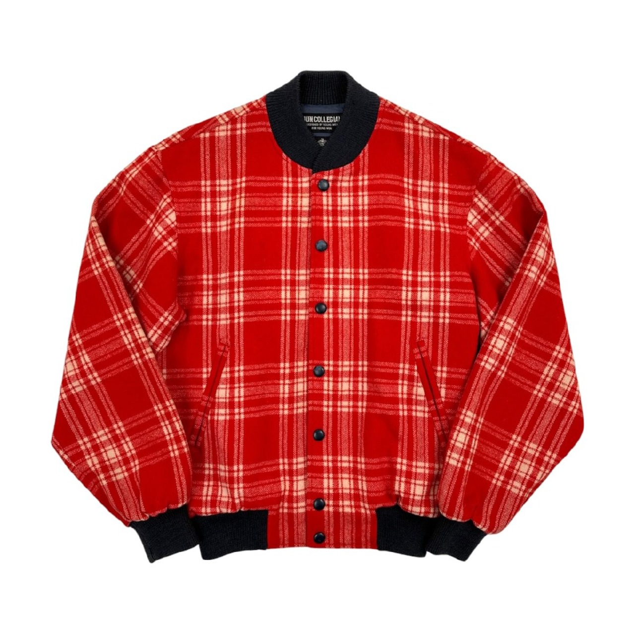 激レア!!70s!!ビンテージ◆JUN COLLEGIAN ジュン チェック柄 ウール ジャケット /昭和レトロ アイビールック オールド VAN JAC ヴァン