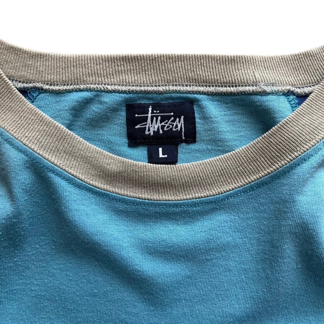 stussy ステューシー Tシャツ L 刺繍ロゴ センターロゴ 背番号 stussy ステューシー Tシャツ L 刺繍ロゴ センターロゴ 背番号