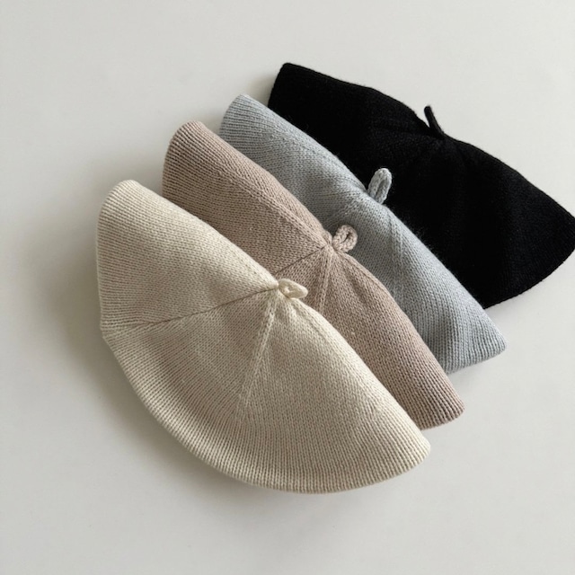 【即納】Aosta knit beret 23a (韓国子供服 ニットベレー帽)