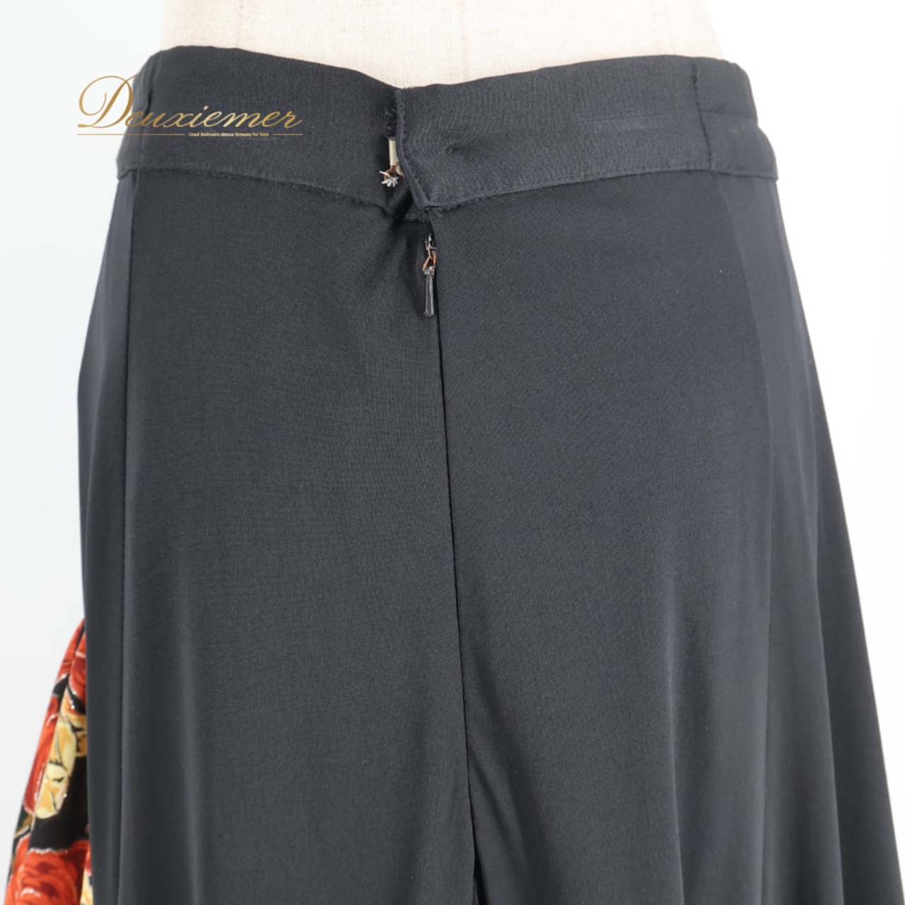 フラメンコ 衣装 prima boutique プリマブティック ファルダ スカート ブラック系 オレンジ系 レッド系 黒 オレンジ 赤 ボランテ フリル レース ダンス パーティ 発表会 レッスン 練習 花柄 かわいい