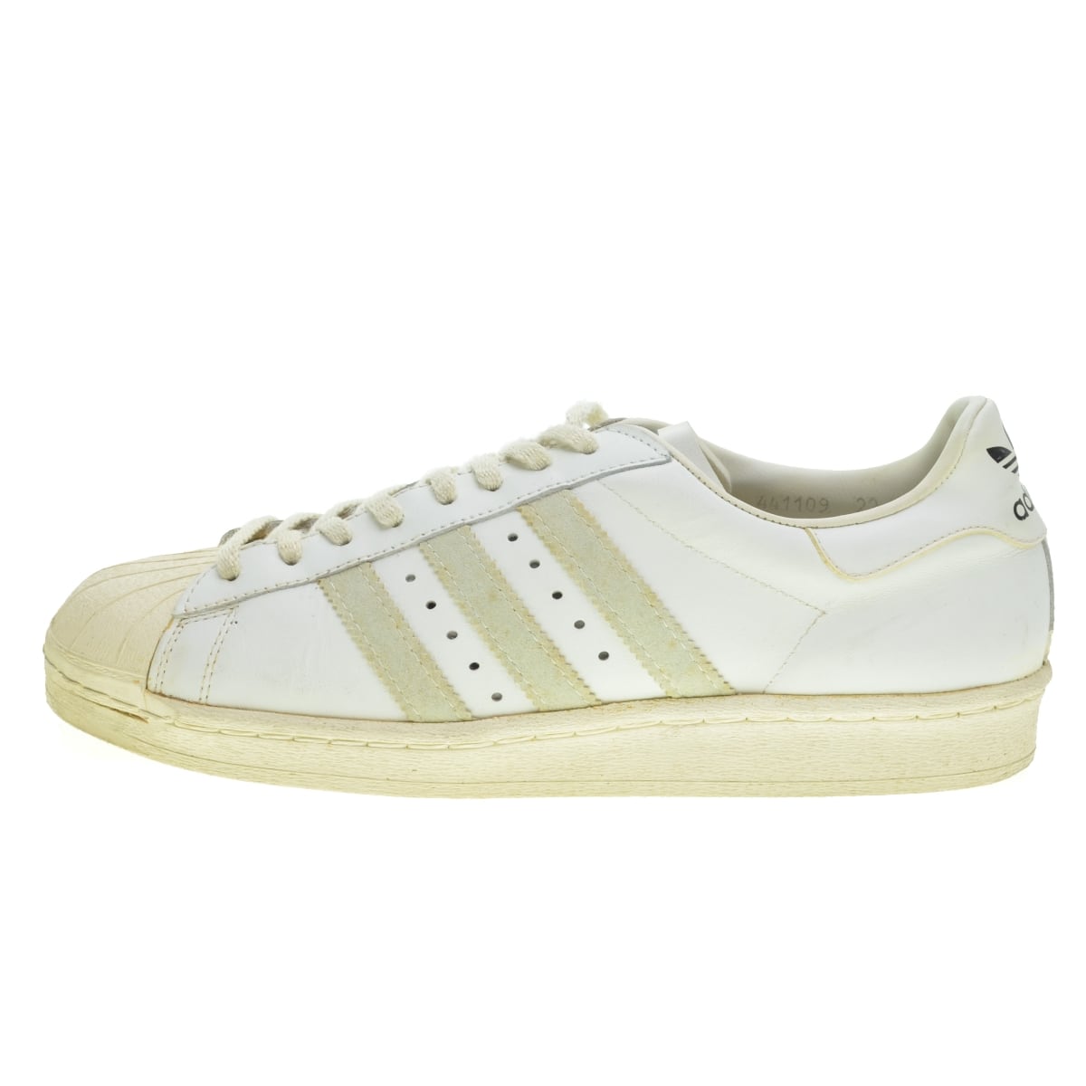 adidas アディダス SUPERSTAR スーパースター 単色ベロ フランス製 vintage ヴィンテージ 80s ホワイト 白 サイズ：US8.5 26.5cm スニーカー 【メンズ】