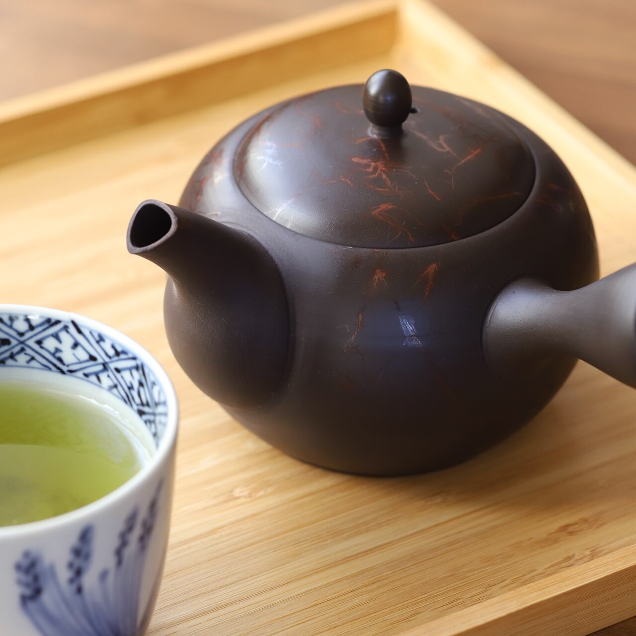 茶藻掛け 丸形急須 容量：340cc 梅原廣隆（常滑焼） | にっこう生活館